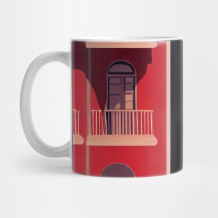 Wes Anderson Red Neighborhood Windows Mug